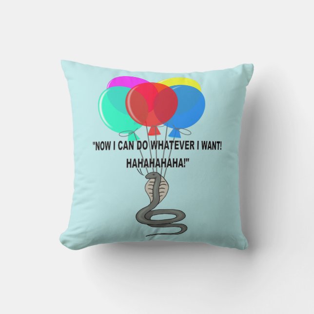 Flying Snake Throw Pillow (Front)
