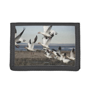 Flying Snow Geese Trifold Wallet
