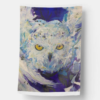 Flying Snowy Owl Maureen Girard  House Flag