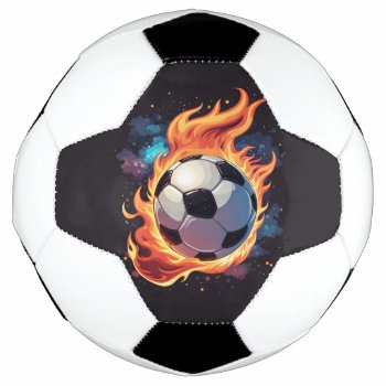 Flying Soccer Ball With Flames. by stylishdesign1 at Zazzle