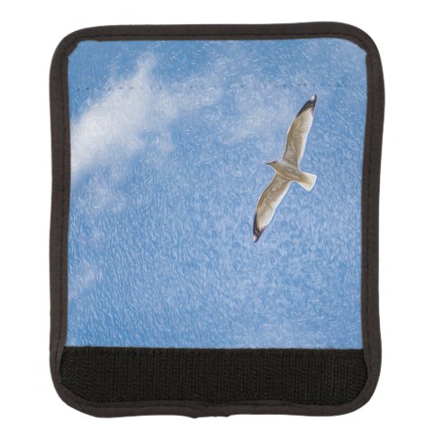 Flying Solo Seagull in the Sky Luggage Handle Wrap