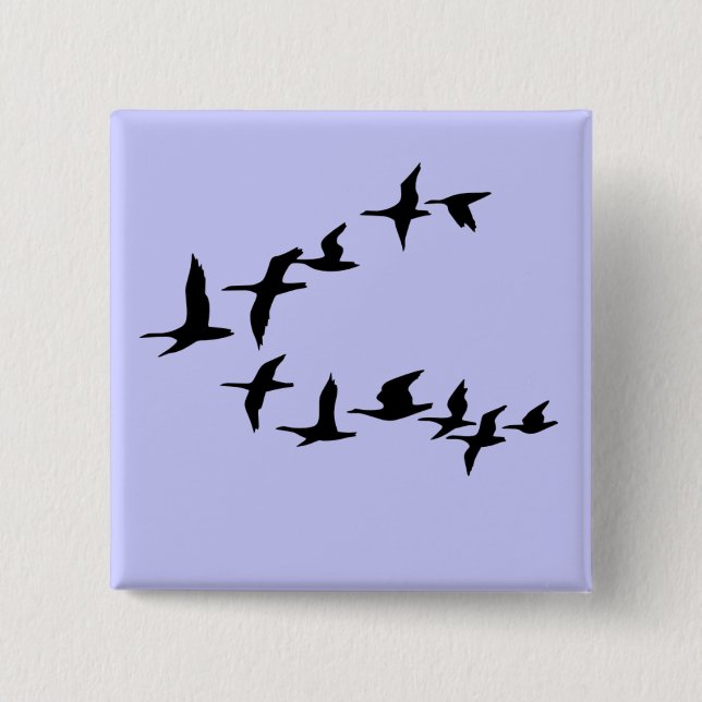 Flying South Geese Button (Front)