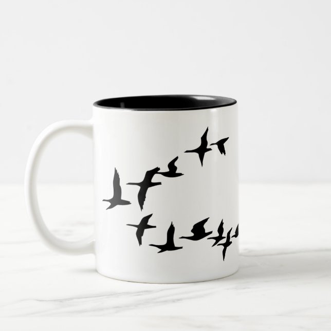 Flying South Geese Coffee Mug (Left)
