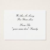 Flying South painting, With Sympathy... (Back)