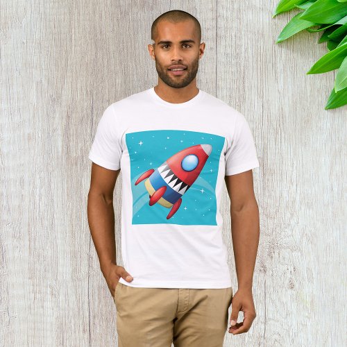 Flying Spaceship Mens T_Shirt