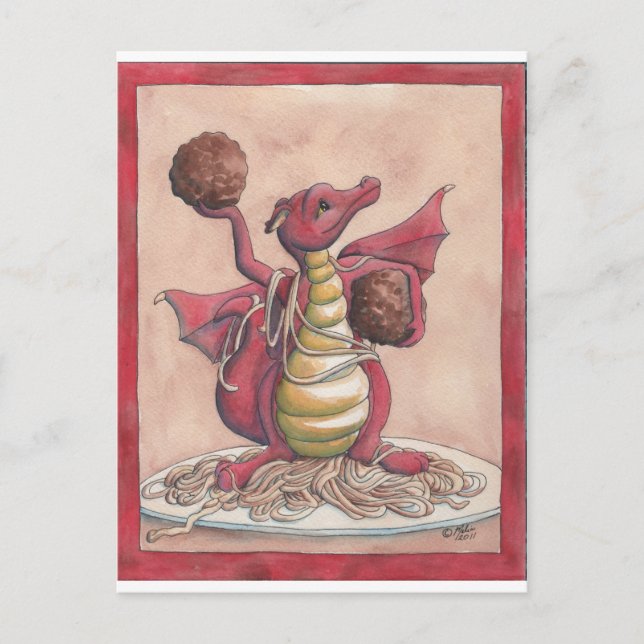 Flying Spaghetti Dragon Postcard (Front)