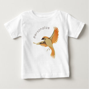 Flying Sparrow Cool Modern Bird Unisex Cute Custom Baby T-Shirt