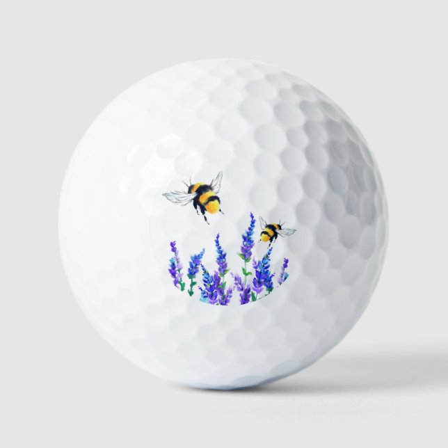 Flying Spring Bees Golf Balls (Front)