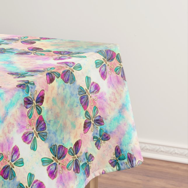Flying Spring Butterflies Tablecloth (In Situ)