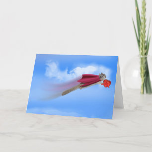 Flying Squirrel & Candy Holiday Card