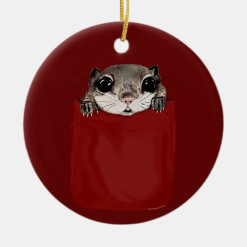 Flying Squirrel Ceramic Ornament