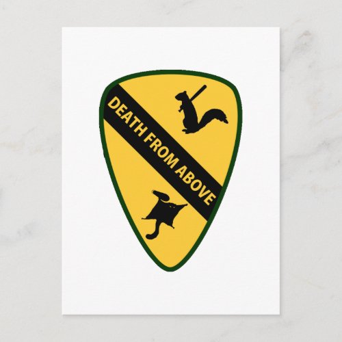 Flying Squirrel First Air Cavalry Insignia Postcard