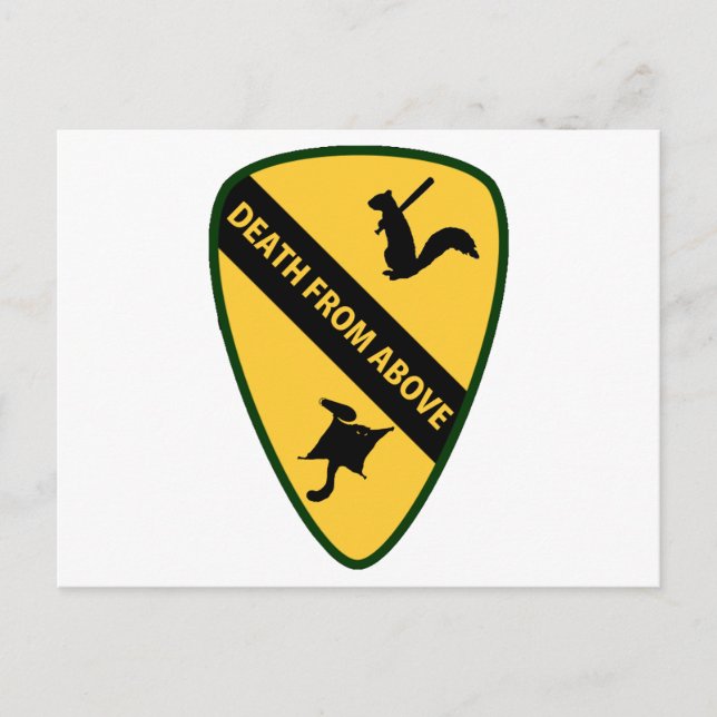 Flying Squirrel First Air Cavalry Insignia Postcard (Front)