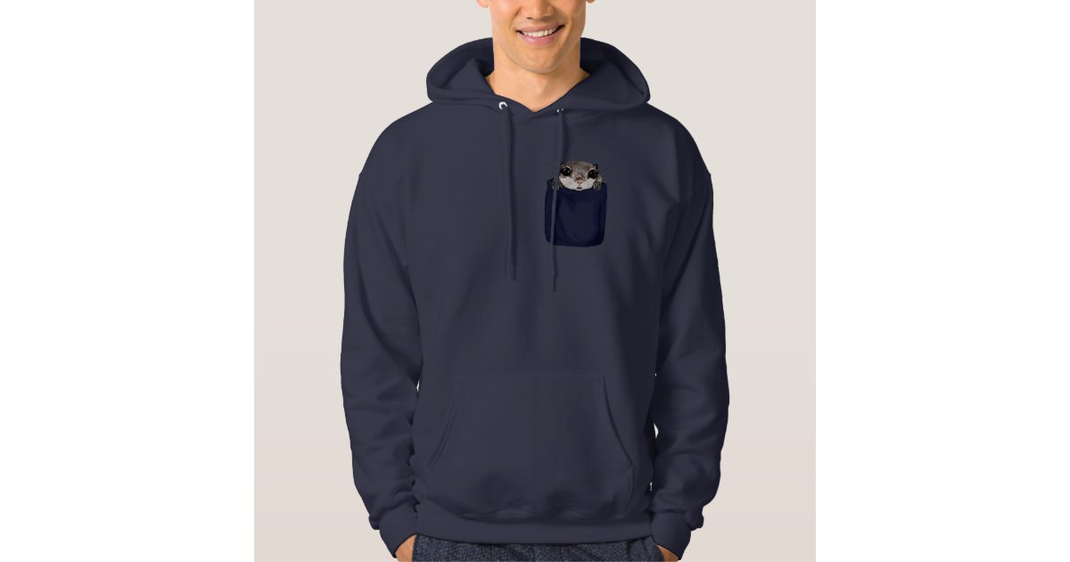 Flying Squirrel In My Pocket Drawing Hoodie Zazzle Com