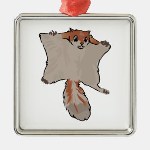 Flying Squirrel Metal Ornament