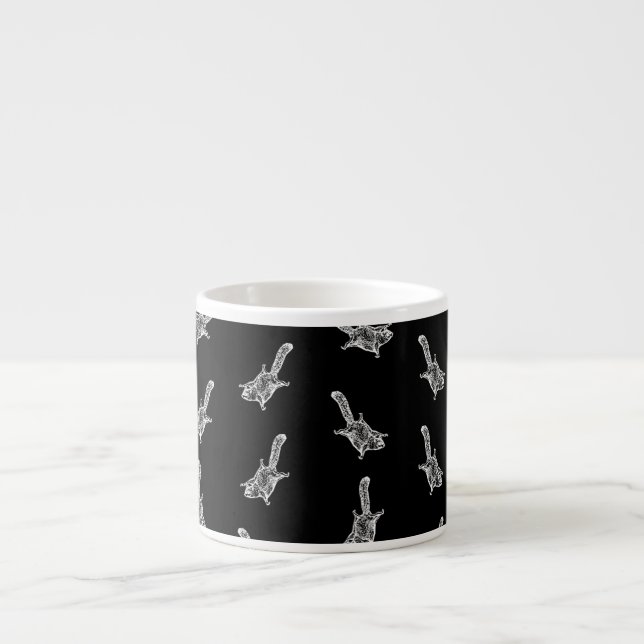 Flying Squirrels Print Pattern Vintage Squirrels Espresso Cup (Front)
