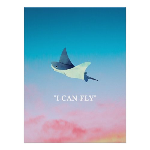 Flying Stingray   Acrylic Print