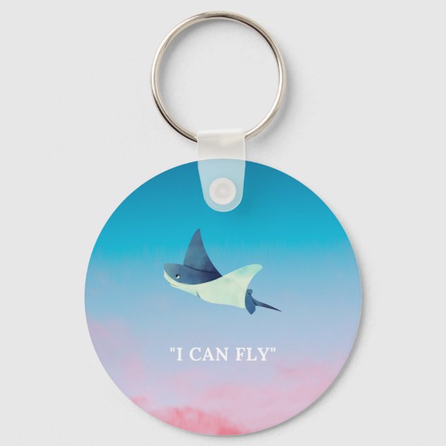 Flying Stingray   Keychain (Front)