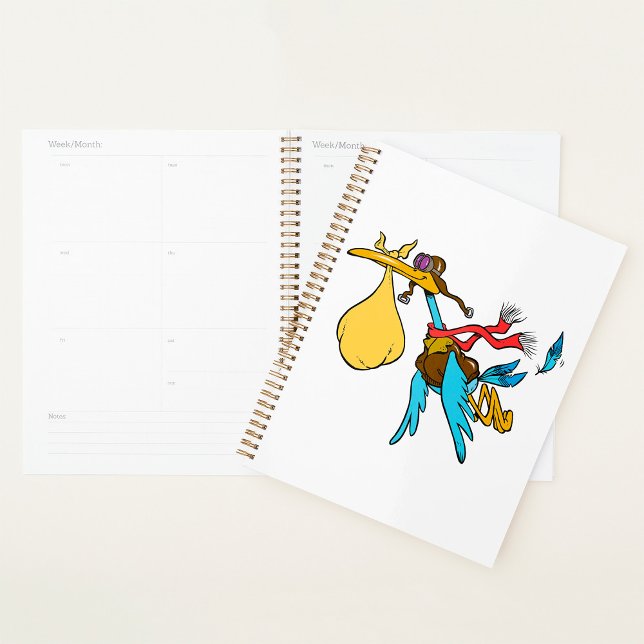 Flying Stork Cartoon with Goggles and Baby Bundle  Planner (Creator Uploaded)