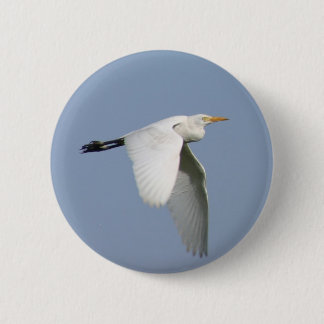 Flying stork pinback button