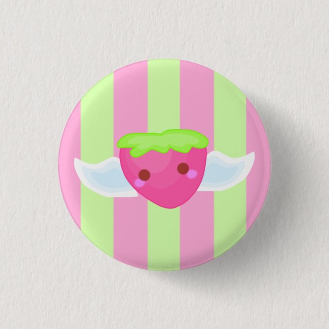 Flying strawberry button! button (Front)