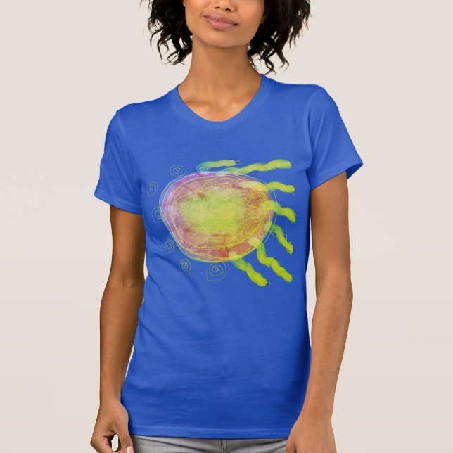 Flying Sun Original Abstract Wearable Art T-Shirt (Front)