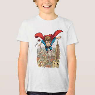 Flying Super Boy Cartoon T-Shirt – Dynamic Comic S Tri-Blend Shirt