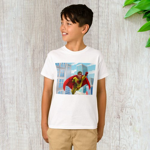 Flying Superhero T_Shirt