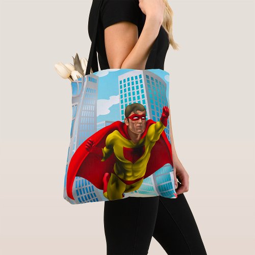 Flying Superhero Tote Bag
