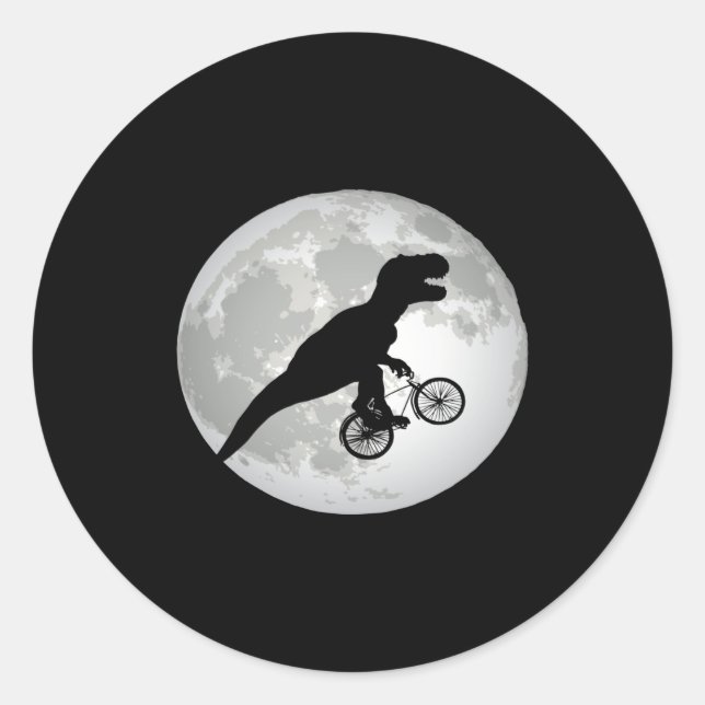 FLYING T-REX CLASSIC ROUND STICKER (Front)