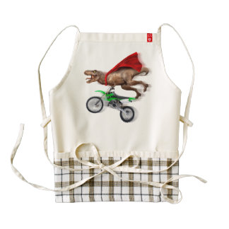 Flying t rex - t rex motorcycle - t rex ride zazzle HEART apron