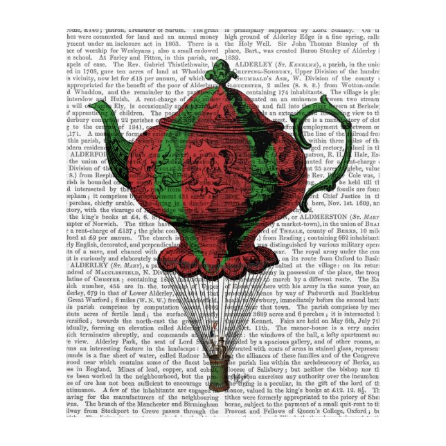 Flying Teapot 2 Red and Green 11 Acrylic Print (Front)