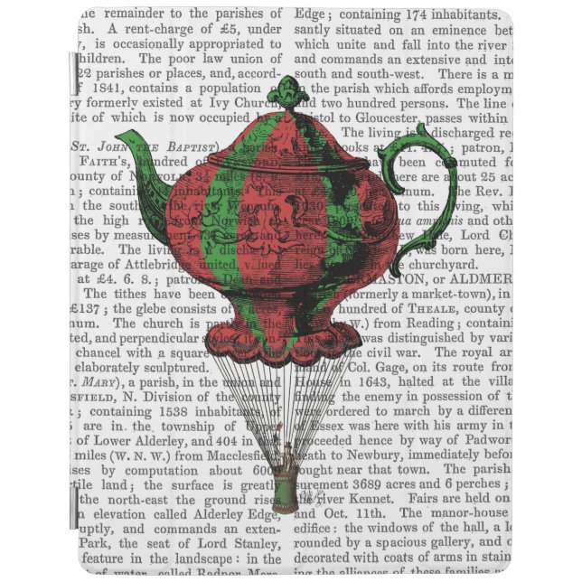 Flying Teapot 2 Red and Green iPad Air Cover (Front)