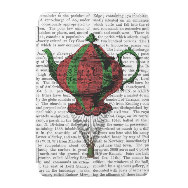 Flying Teapot 2 Red and Green iPad Mini Cover (Front)
