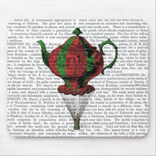 Flying Teapot 2 Red and Green Mouse Pad