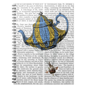 Flying Teapot 3 Blue and Yellow Notebook