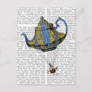 Flying Teapot 3 Blue and Yellow Postcard