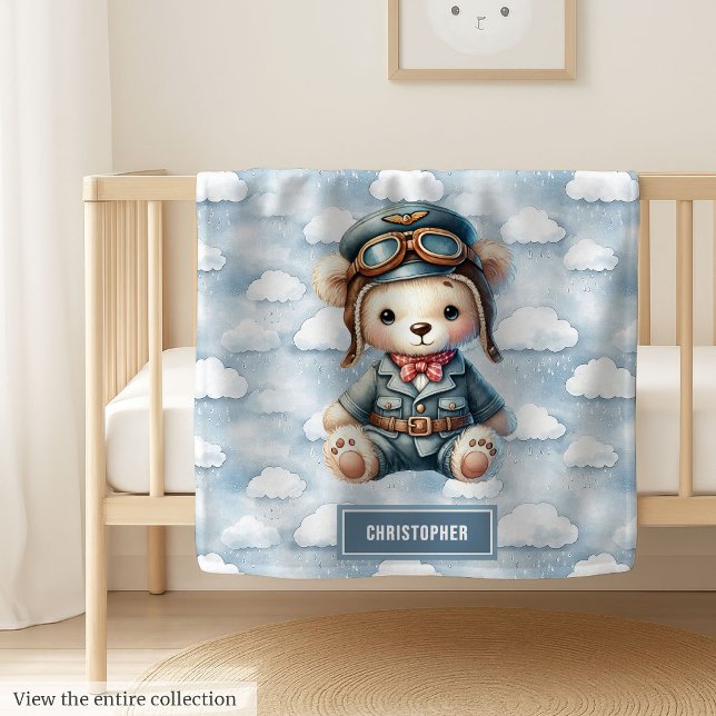 Flying Teddy Bear Blanket for Baby Boy Celebration (Flying Teddy Bear Blanket for Baby Boy Celebration)