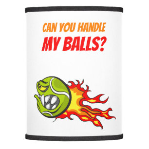 Flying Tennis Ball in Flames with Funny Quote, Lamp Shade