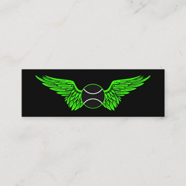 flying tennis ball mini business card (Front)
