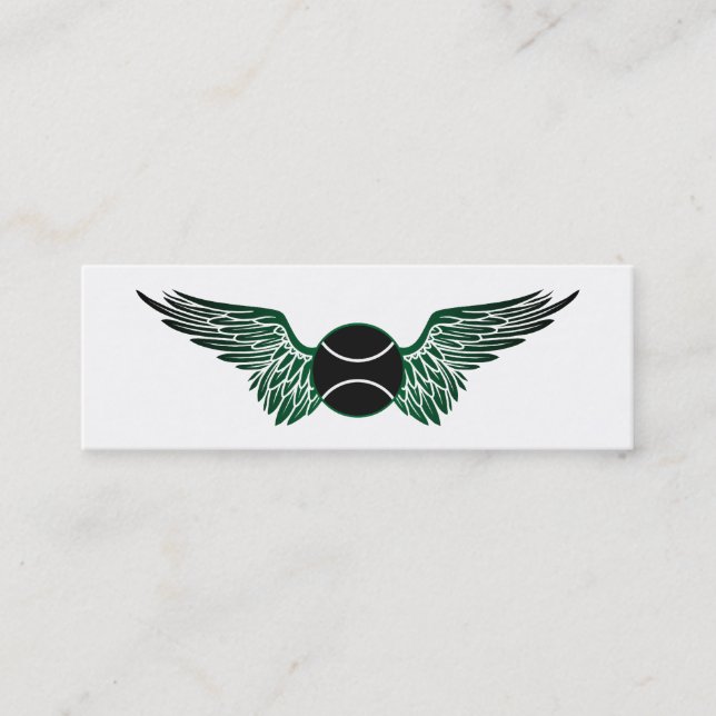 flying tennis ball mini business card (Front)