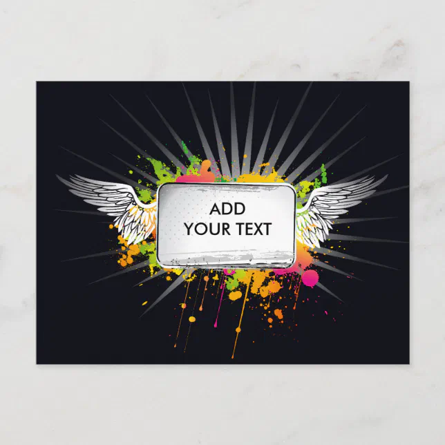 Flying Text Postcard | Zazzle