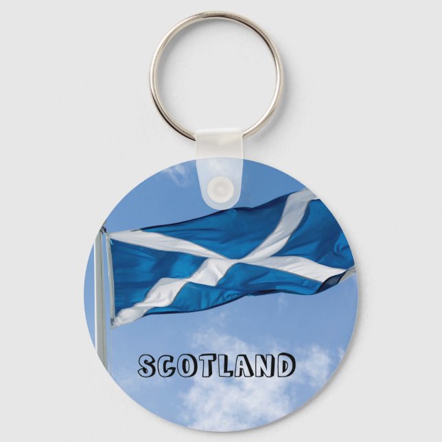 Flying the flag for Scotland Keychain (Front)