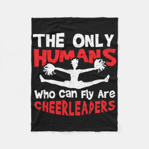 Flying The Only Humans Who Can Fly - Cheerleading  Fleece Blanket