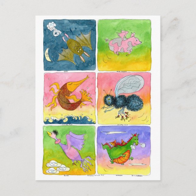 Flying Things... Postcard (Front)