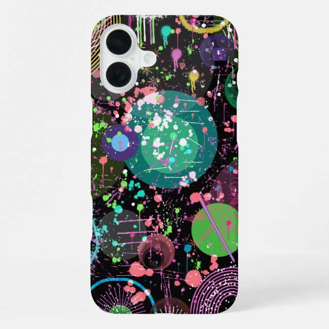 Flying Through Space: A Maximalist Abstract  iPhone Case (Back)