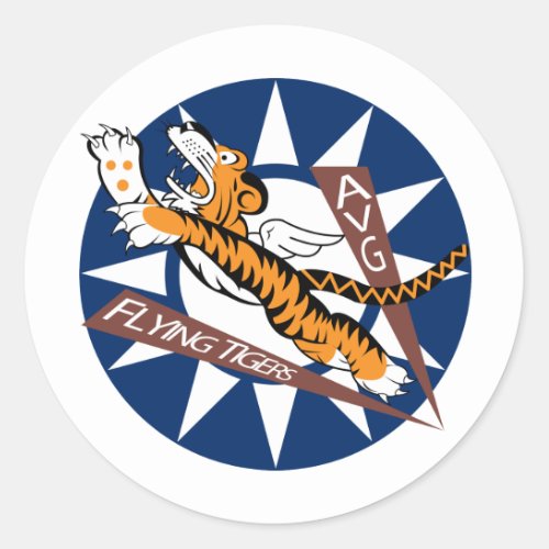 Flying Tigers Classic Round Sticker