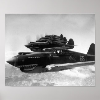 Flying Tigers In Formation 1942 Poster