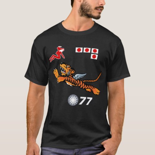 Flying Tigers WWII Nose Art T_Shirt