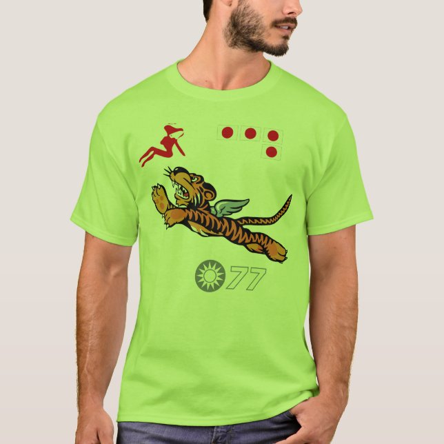 Flying Tigers WWII Nose Art T-Shirt (Front)
